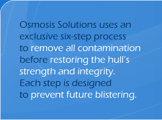 Osmosis Solutions process removes all hull contamination